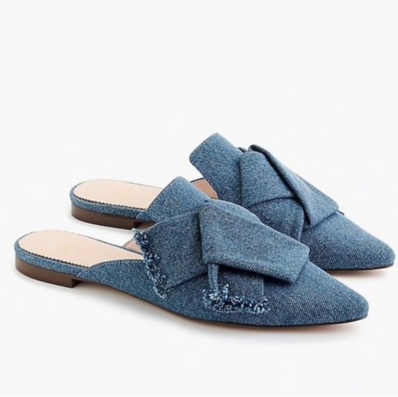 J. Crew Shoes - J. Crew Marina Blue Denim Mules size 7.5